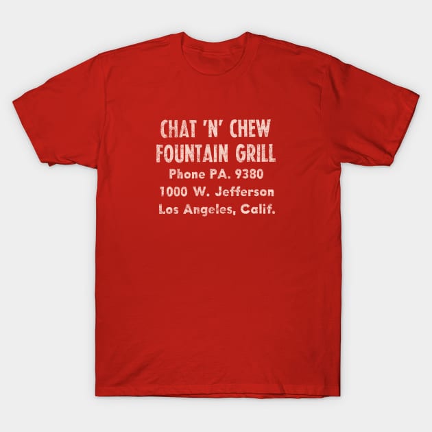 Chat 'N Chew Grill T-Shirt by KevShults